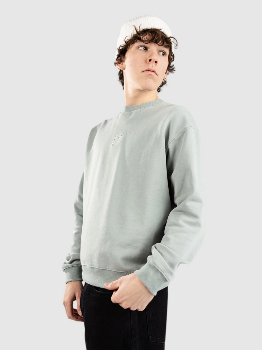 Blue Tomato Mini Logo Crew Sweater iceberg green