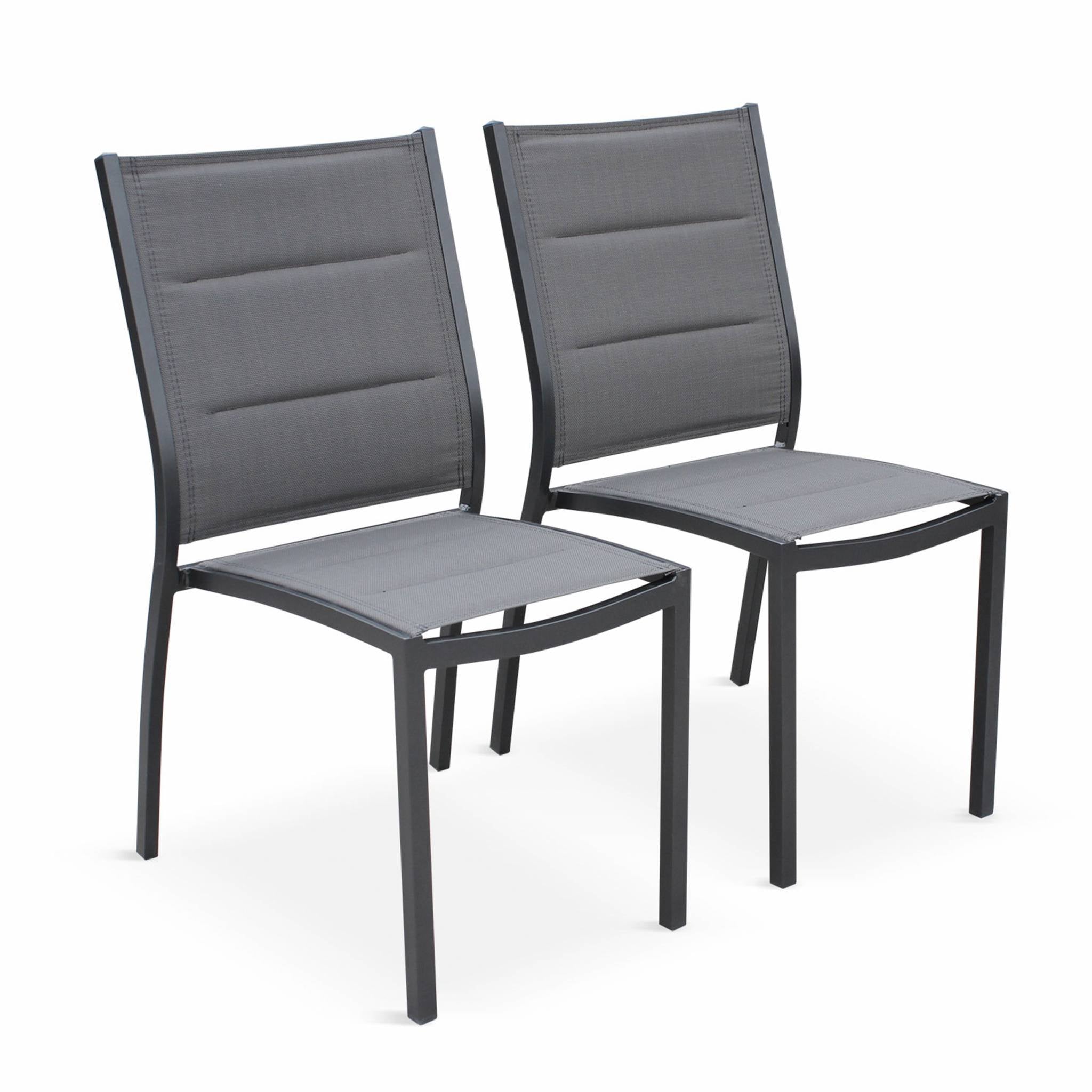 sweeek - Aluminium tuinset 8 plaatsen, uitschuifbaar