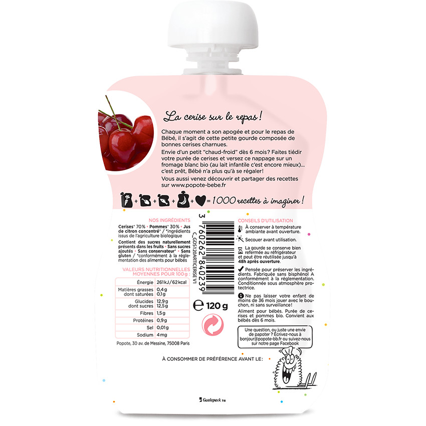 Gourde à la cerise bio - 120g