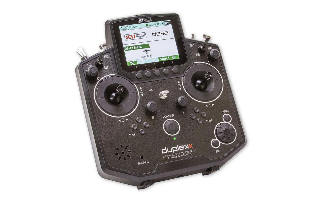 Fernsteuerung DS-12 Schwarz Duplex EX<br>Handlicher Sender mit Kunststoffgehäuse in Multimode Ausführung