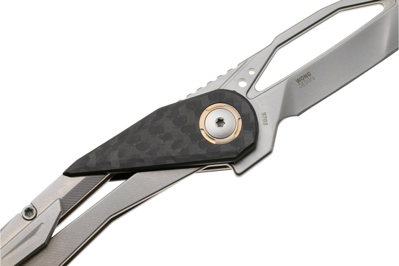 CRKT Nucleus 5703 Bead Blast CPM MagnaCut, Grey Titanium, Carbon Fiber Overlay, zakmes, Princeton Wong design