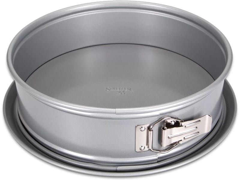 Städter Springform mit Flachboden Silber, 26 cm Backform für Kuchen