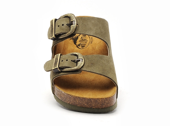 Plakton mules et sabots plats femme cp beta ouest 340010 kaki