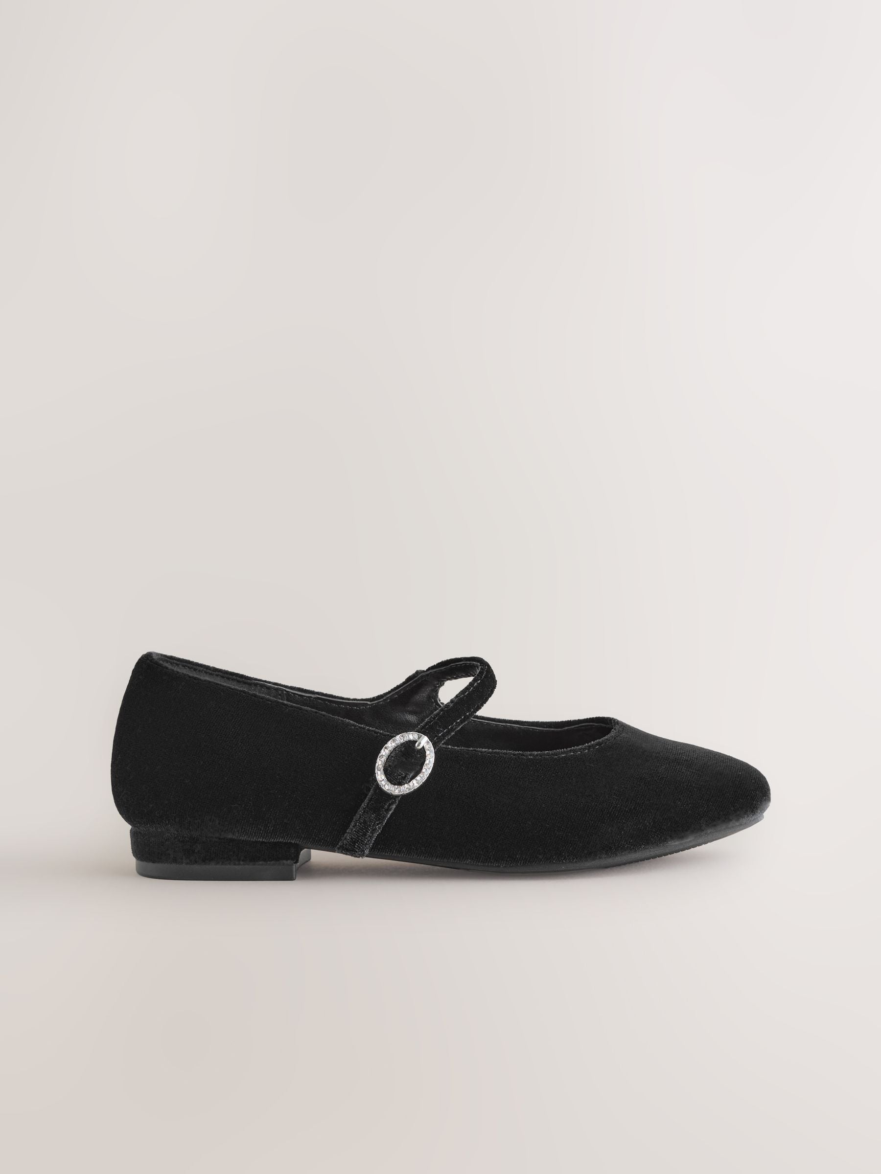 Zwart - Fluwelen Mary Jane-schoenen met hak