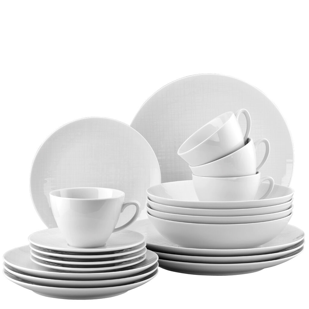 Mesh Weiss Set 20-tlg./Kombitasse