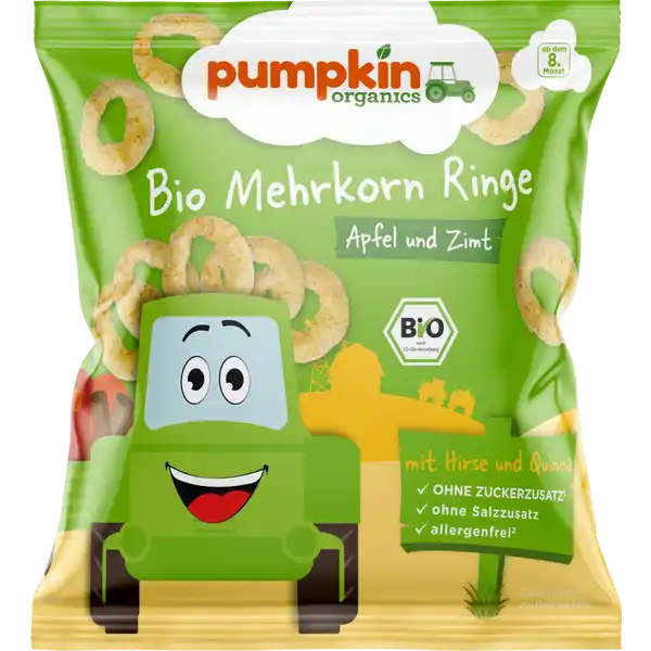 Bio Mehrkorn Ringe mit Apfel & Zimt