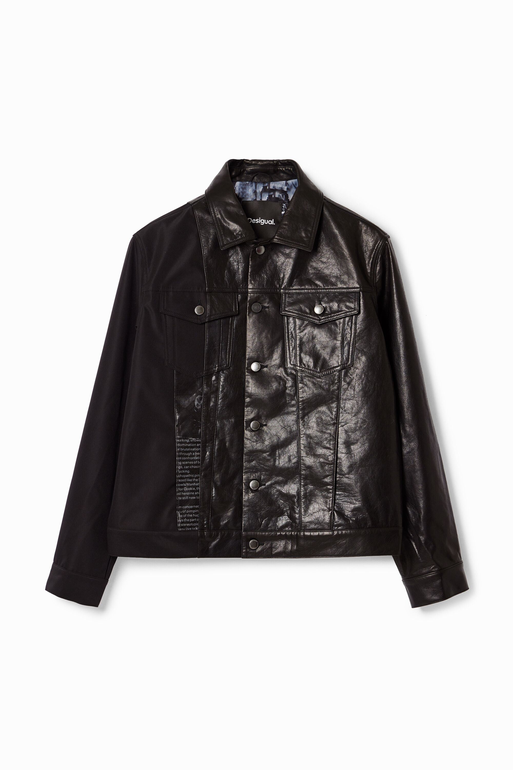 Veste trucker cuir