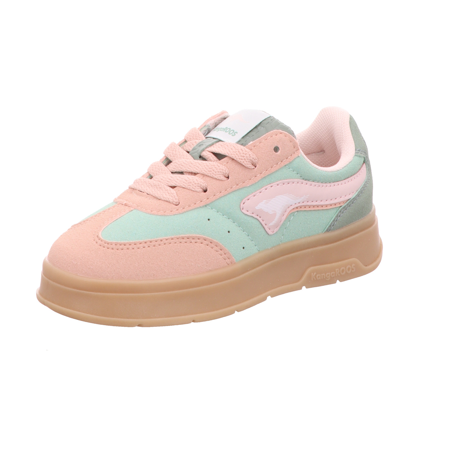 KangaROOS Kinder-Mädchen-Sneaker K-GK Meenie Mint-Grün-Rosa-Pink