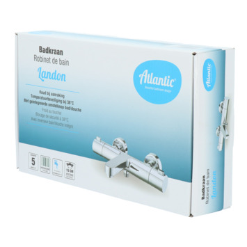 Atlantic thermostatische badkraan Landon Chroom