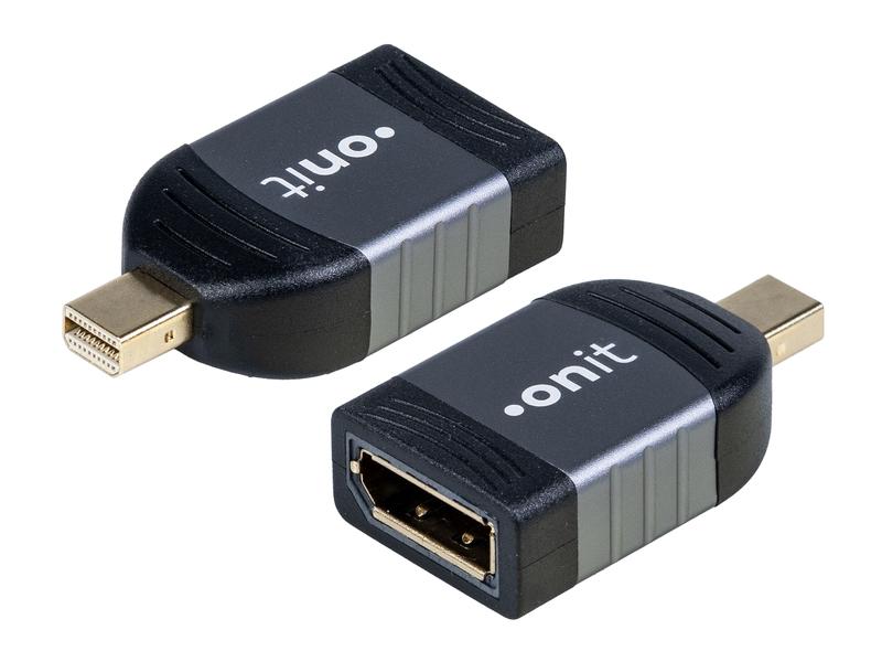 onit Adapter Mini-DisplayPort - DisplayPort, 1 Stück Videoadapter Mini-DP auf DP