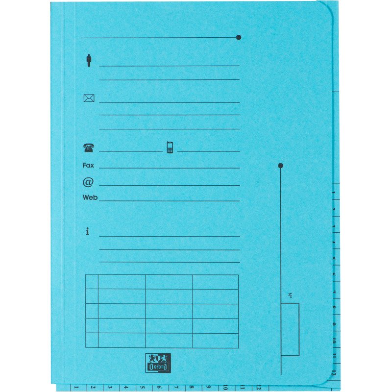Chemise index L'Oblique AZ OXFORD 23,5 x 31,5 cm couleurs assorties pastels - Paquet de 25