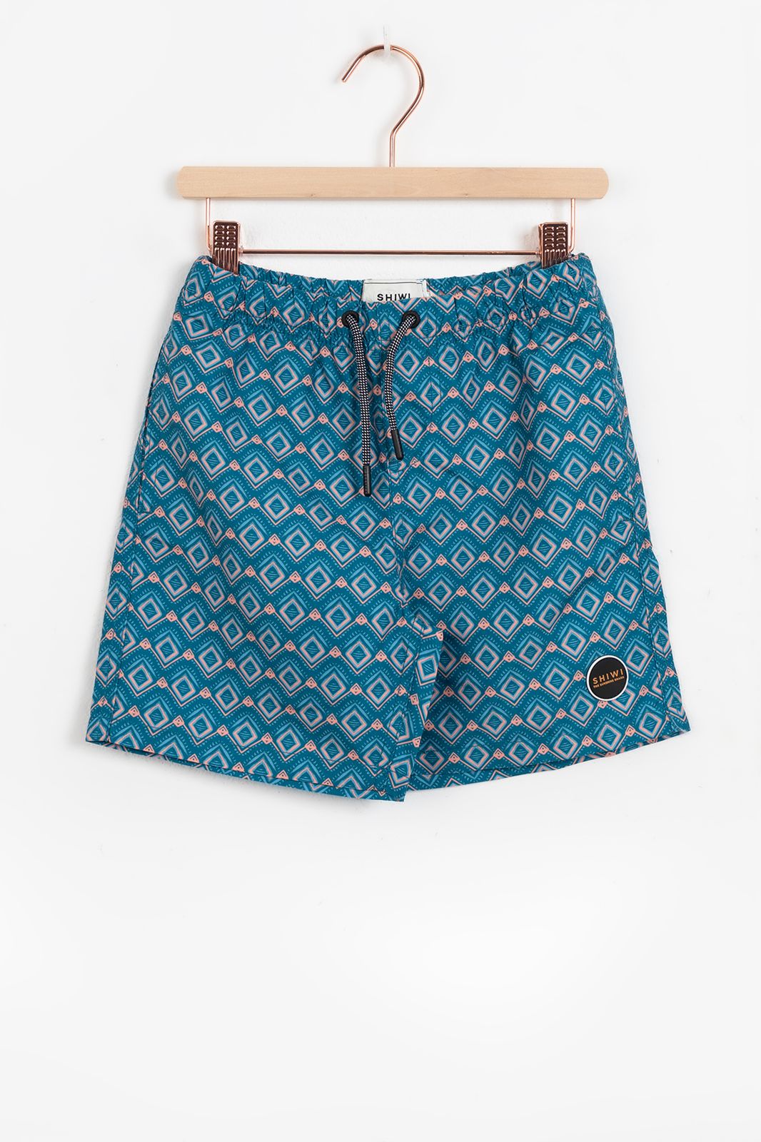 Shiwi blauwe zwembroek met Aztec print