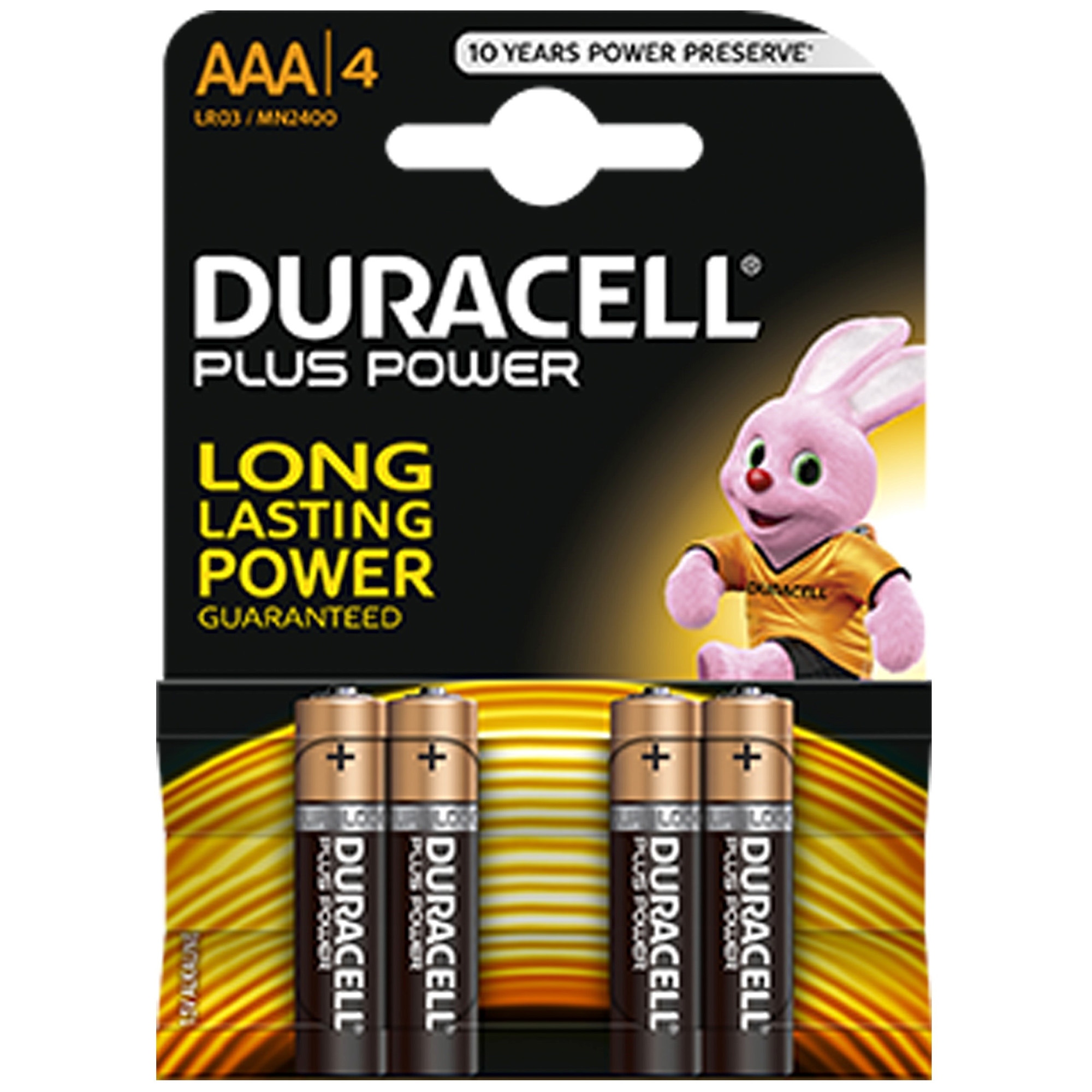 Duracell batterijen AAA 4-pack Alkaline zwart