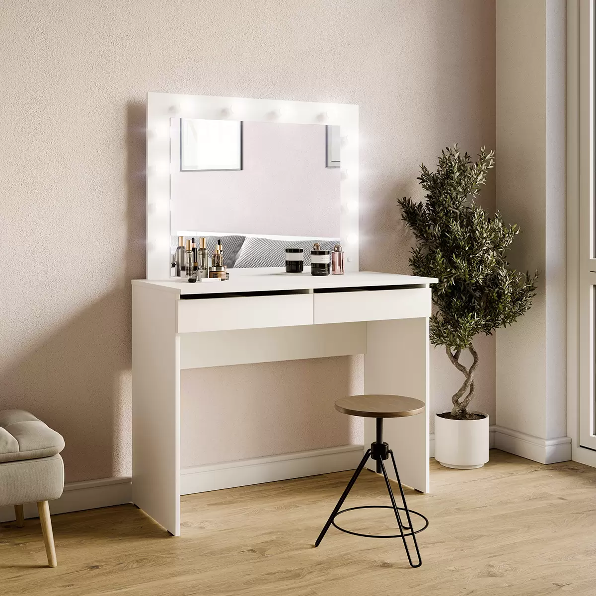 Schminktisch Make-Up weiss