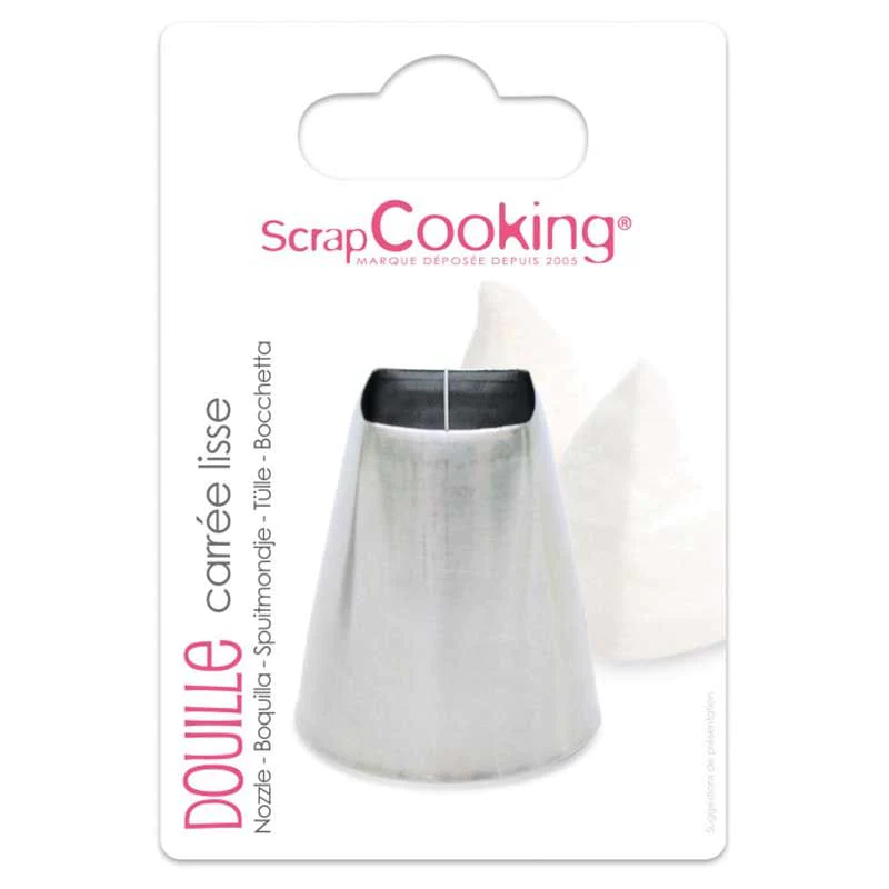 Douille à pâtisserie en inox - Carrée lisse Scrapcooking