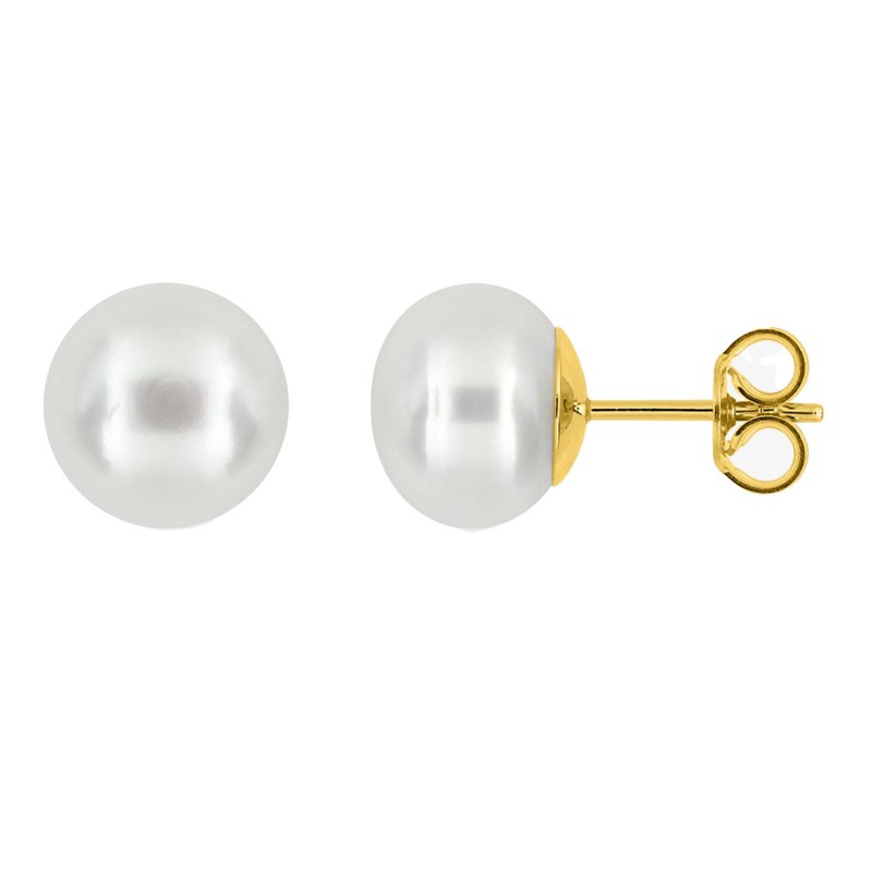 Boucles d'oreilles femme - perle - Or 18 Carats