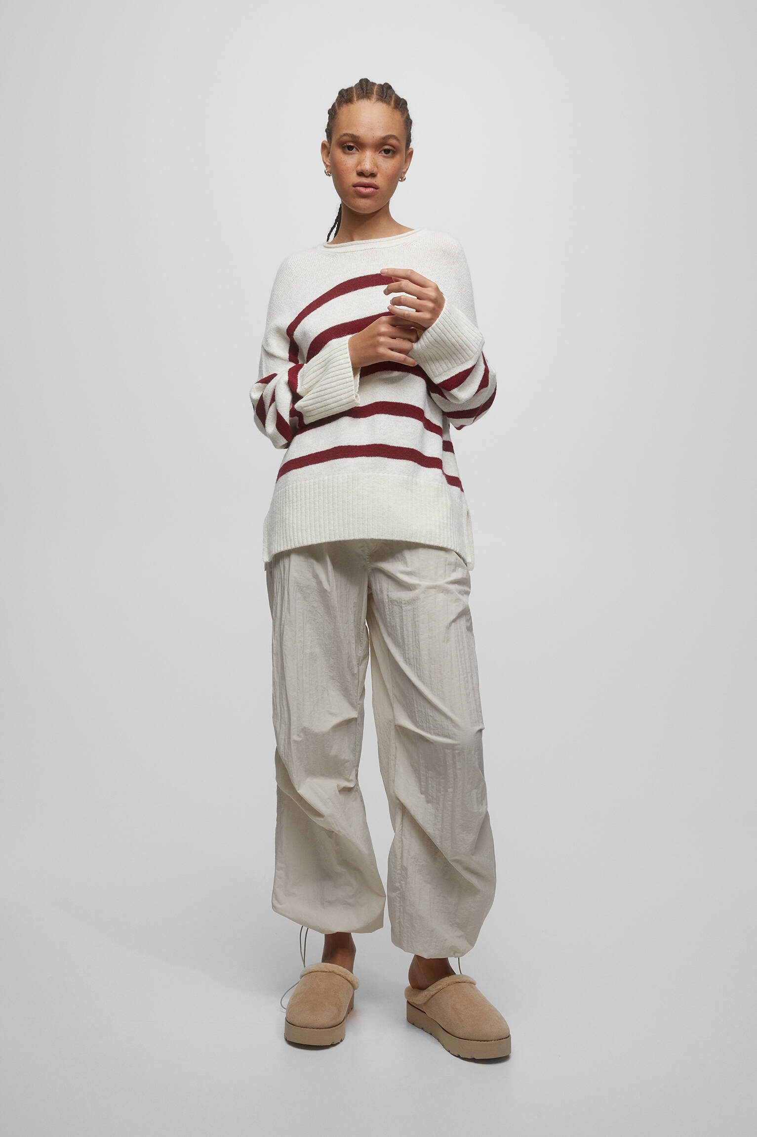 CAMISA LISTRADA OVERSIZE - MARROM