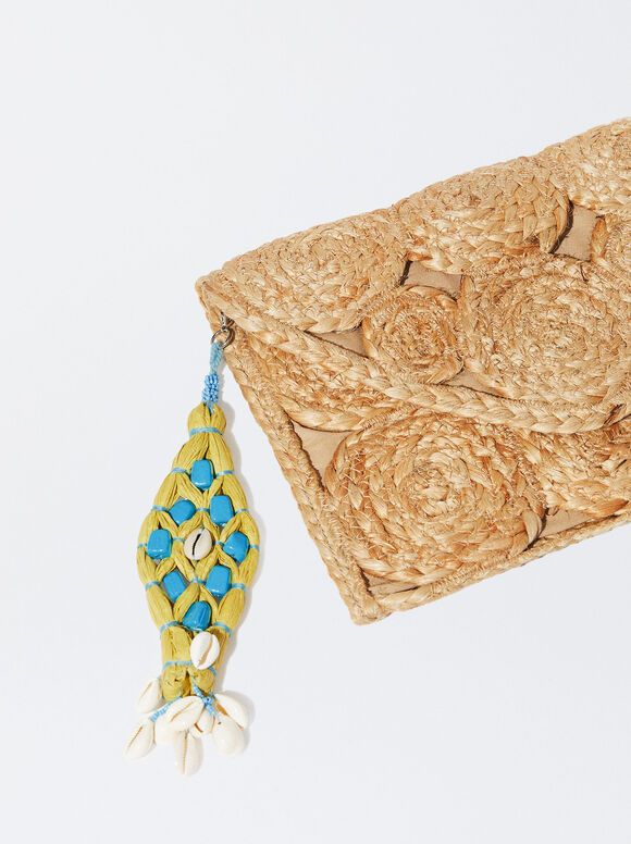 Bolsa com alça de juta - Camelo