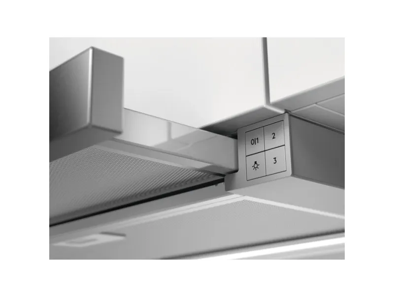Electrolux 600 LFP616X - Hætte - teleskopisk - bredde: 59.8 cm - dybde: 30 cm - udtrækning og recirkulation (-) - grå