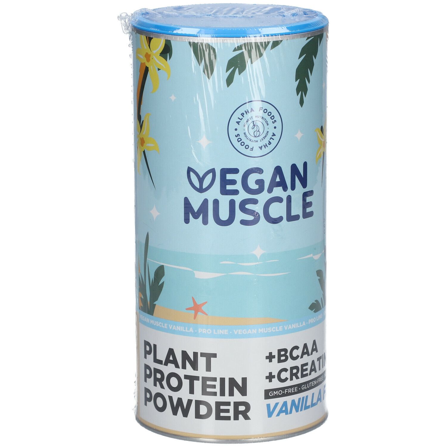 ALPHA FOODS Vegan Muscle Protein Vanille Eiweiß + Kreatin
