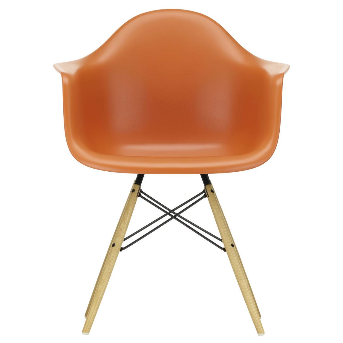 Eetkamerstoel DAW RE esdoorn goud Rusty Orange