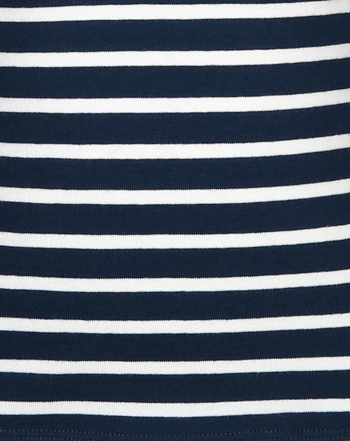 Langarmshirt BETONMISCHER BERT gestreift in weiß/dunkelblau
