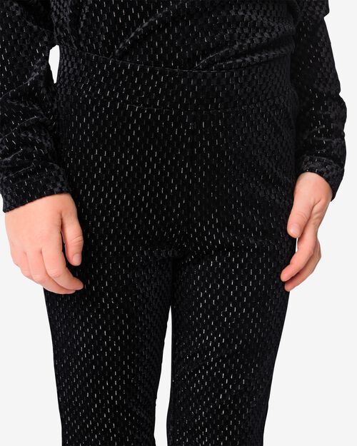 legging fille côtelé  noir