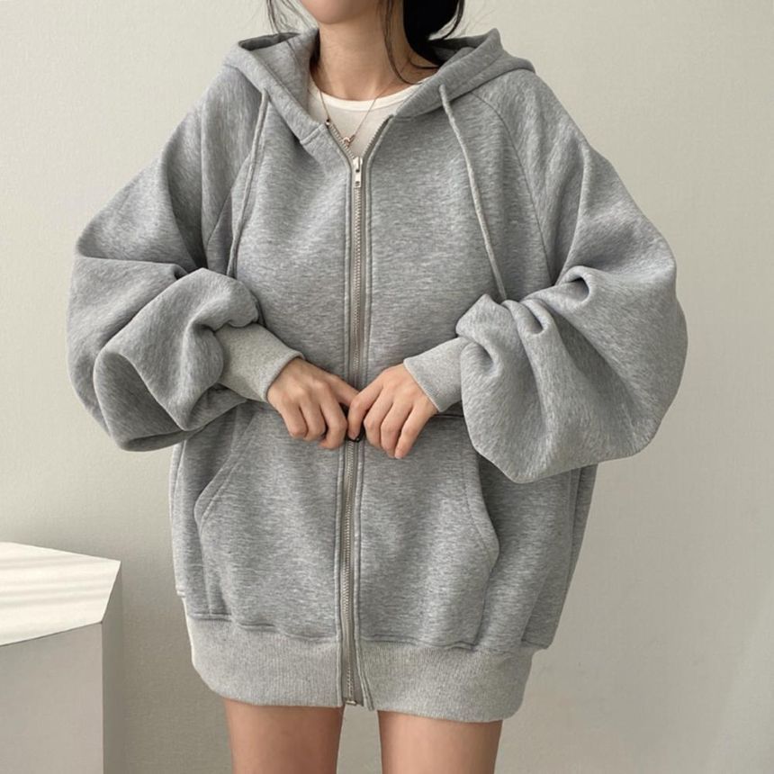 Fairy Essential - Effen oversized hoodie met rits