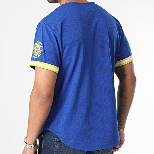 Maillot De Baseball On The Clock Golden State Warriors Bleu Roi