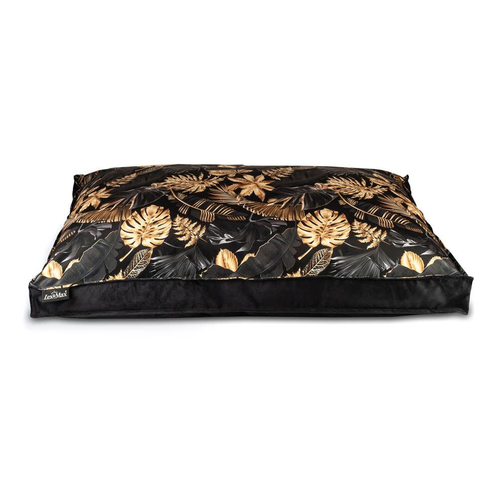 Lex & Max Dubai - Boxbed Hond - Zwart / Goud - 50x75x12 cm - S