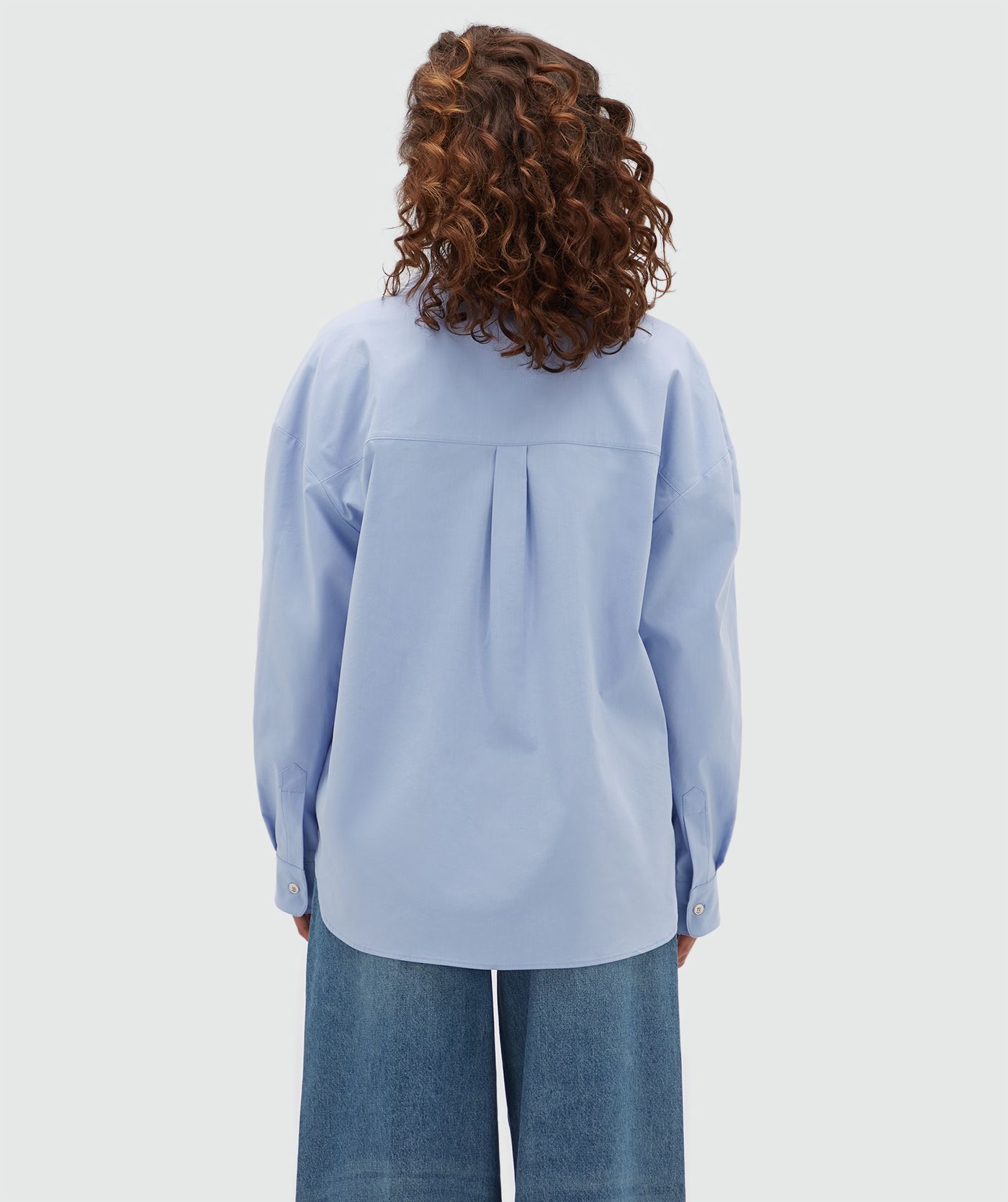 JV-ROMULO oversized blouse met strepen - mid blue