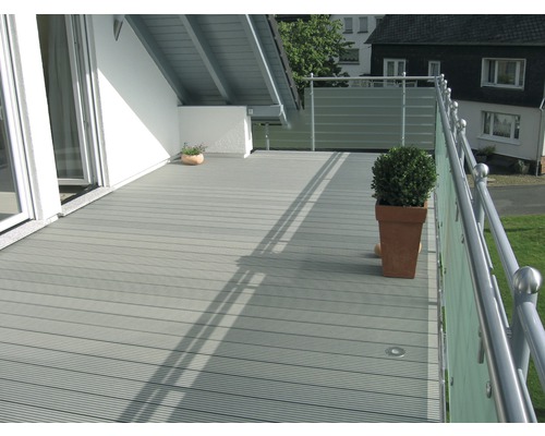 Konsta WPC vlonderset grijs 9 m² incl. WPC vlonderplanken, onderconstructie en bevestigingsmateriaal