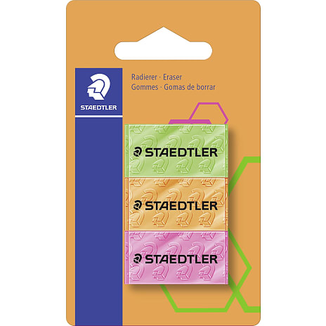Staedtler viskelæder 3-pak - neonfarver