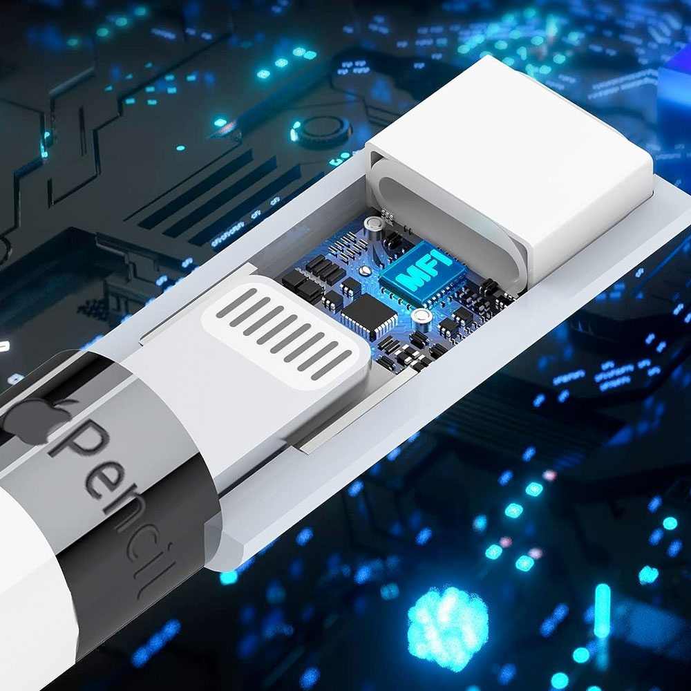 Lightning auf Lightning Adapter Konverter Kupplung für Apple Pencil (1. Generation) - Weiss