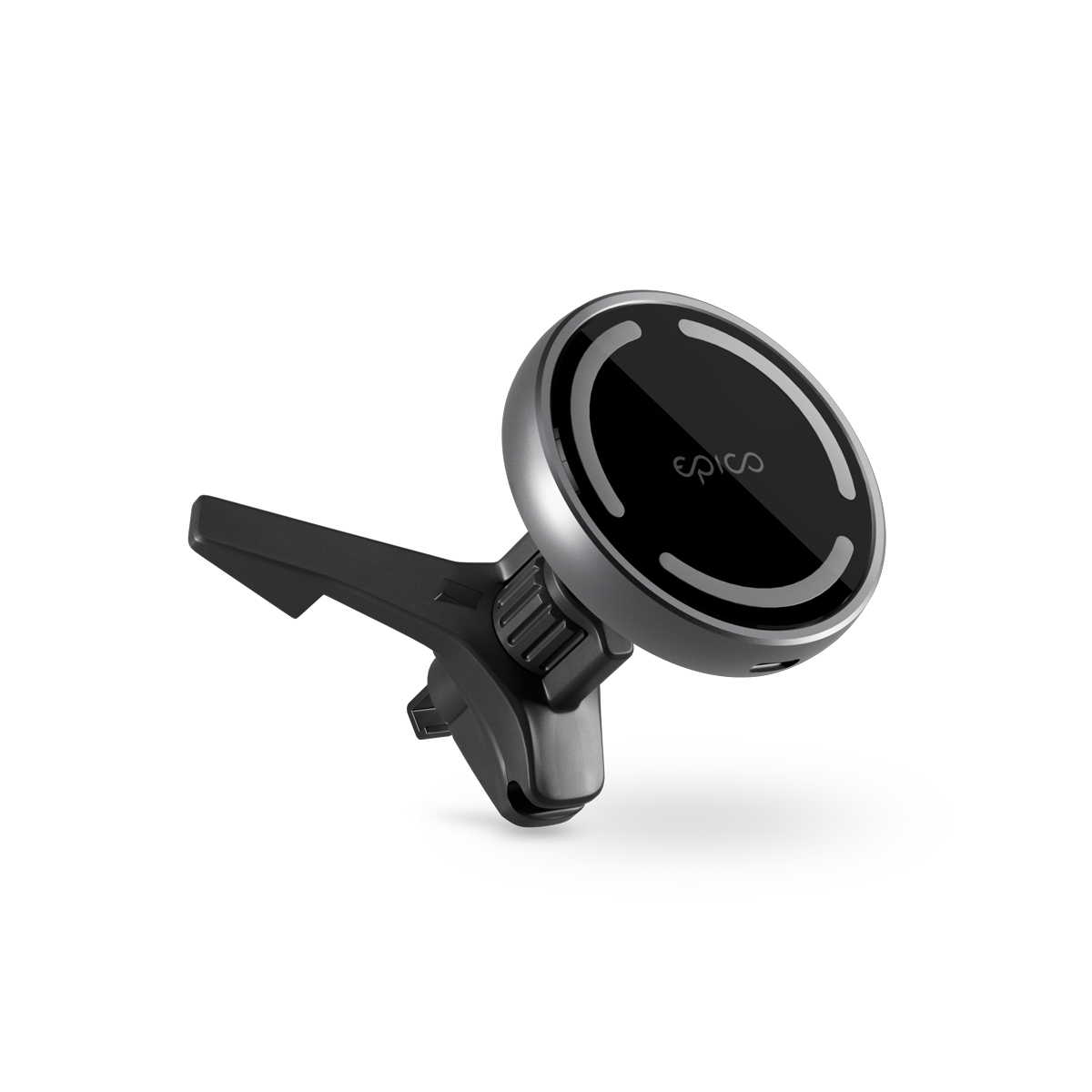 (15W) MagSafe Auto KFZ Ladegerät Qi Wireless Charger Ladestation (9915111300034) - Space Gray (Grau)