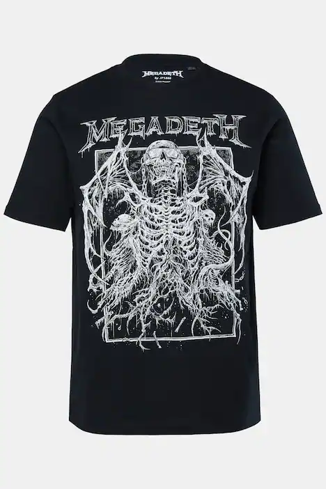 JP1880 T-Shirt, Bandshirt, Halbarm, Megadeth, bis 8 XL, schwarz | Ulla Popken
