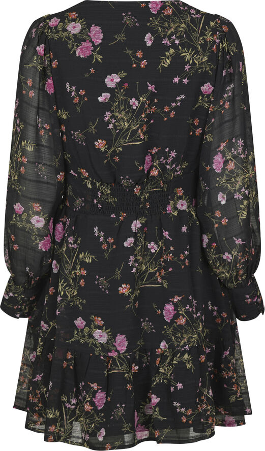 Neo Noir Sahra Flower Print Dress Black