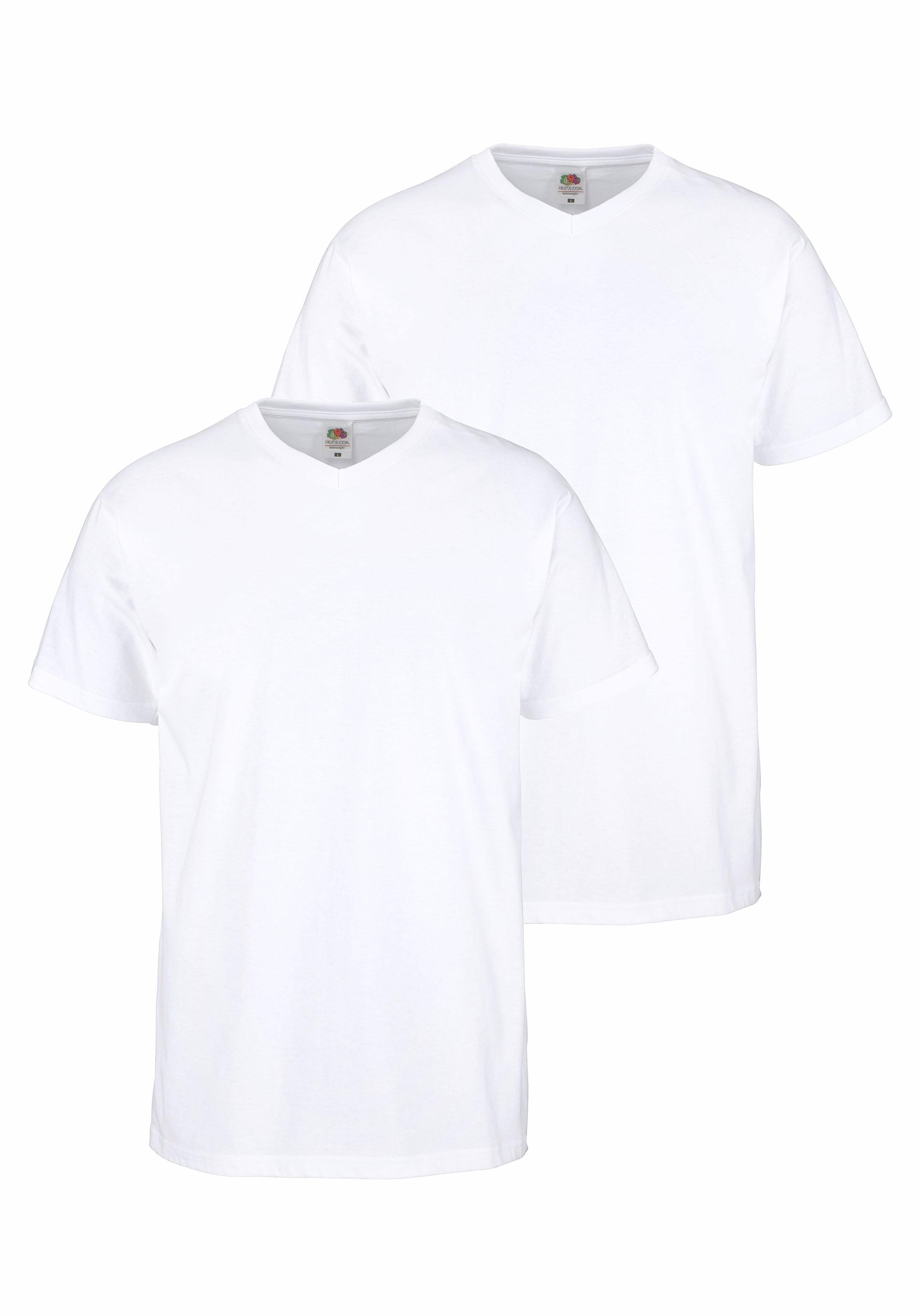 Fruit of the Loom T-Shirt, 2 Stk. mit V-Ausschnitt
