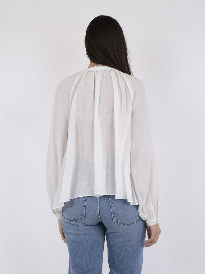 Neo Noir Kirsty Solid Blouse White