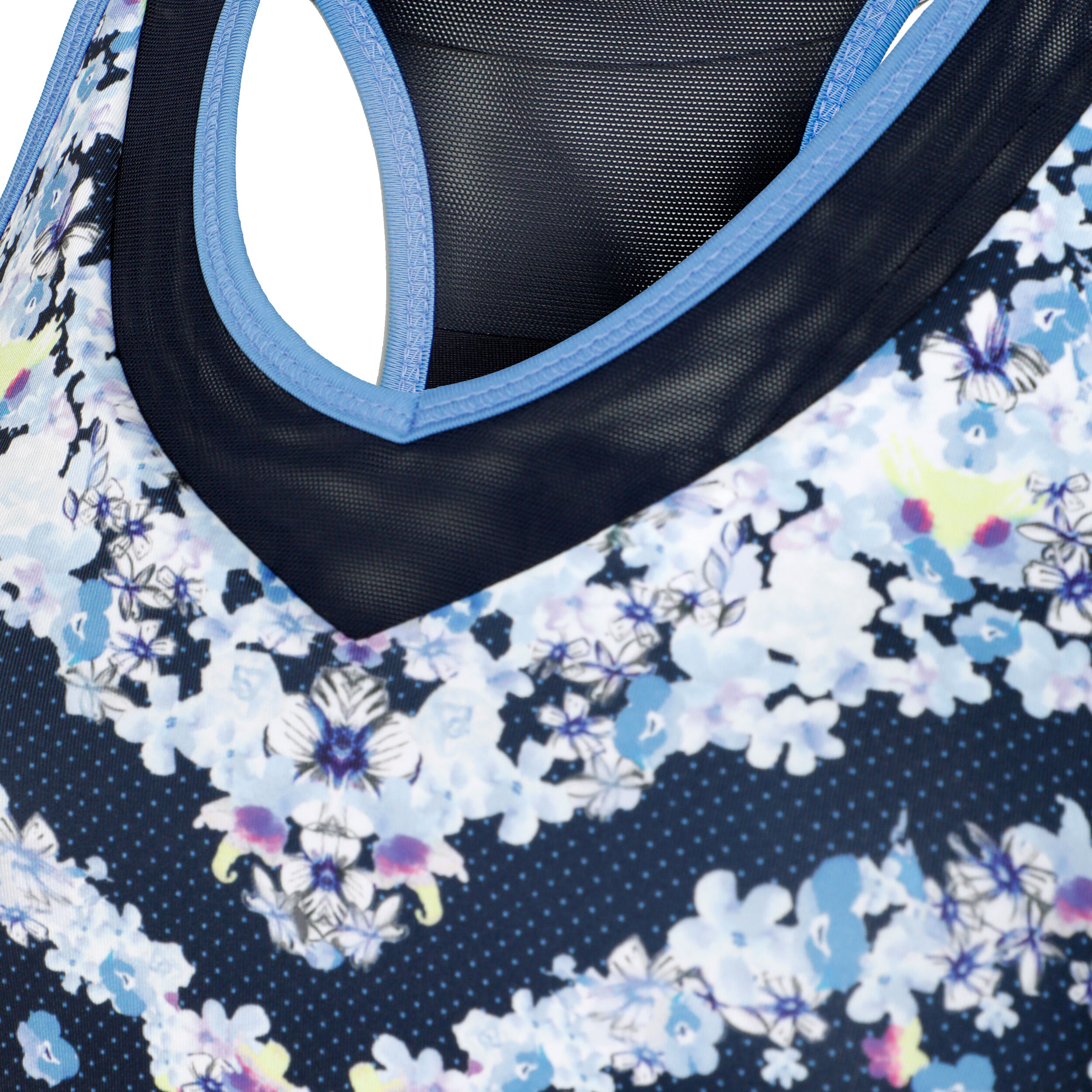 Lucky in Love Forget Me Not With Bra Débardeur Tank Top Femmes - Bleu Foncé , Blanc