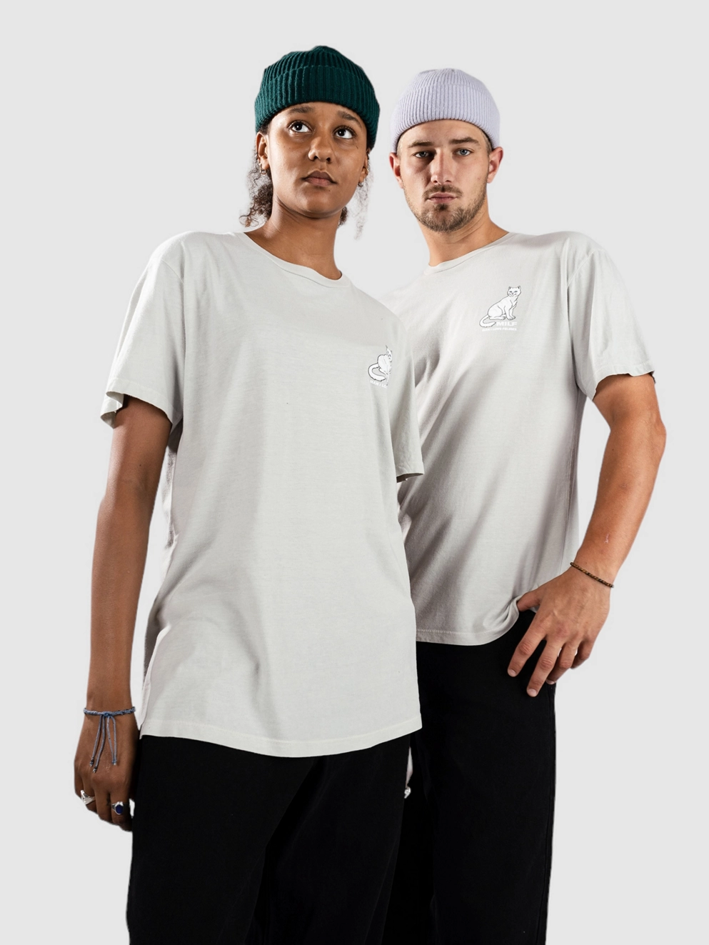 RIPNDIP Man I Love Felines T-Shirt grey