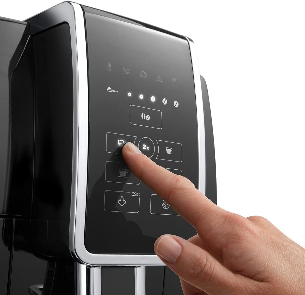 De'Longhi Dinamica Machine a Café Grain ECAM350.15.B, Machine Expresso et Cappucino, Noir