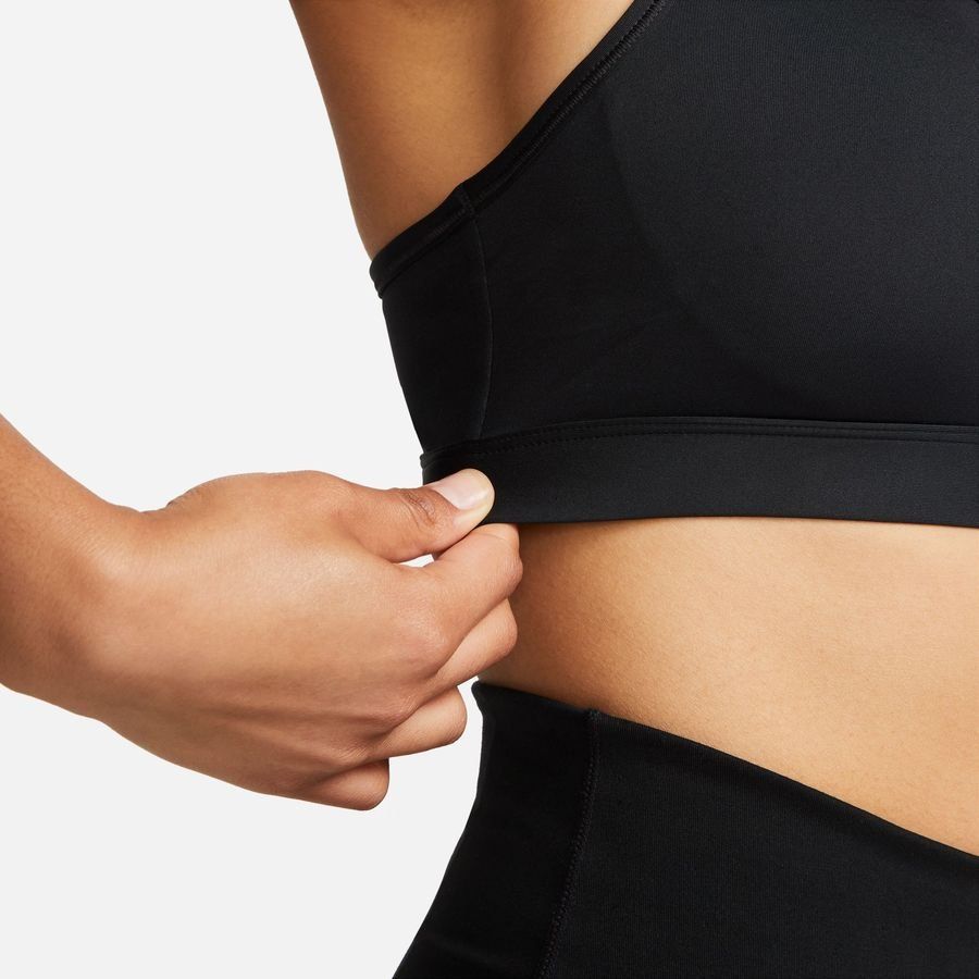 Nike Brassière Dri-FIT Swoosh - Noir/Blanc Femme