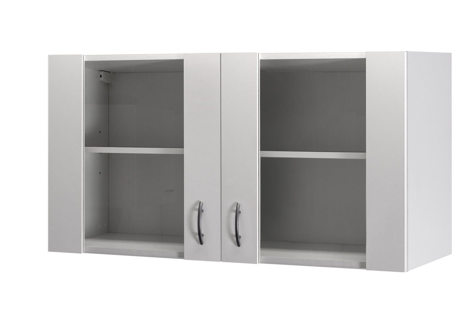Glas-Hängeschrank WITO - weiß - 100 cm