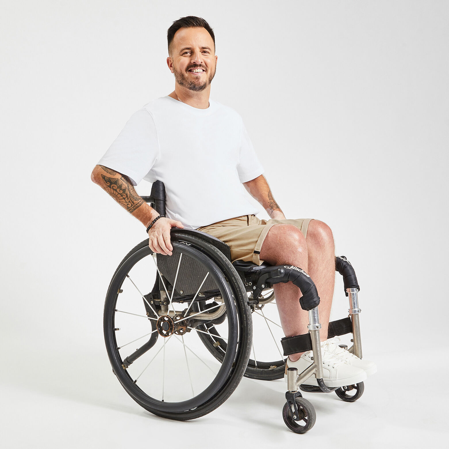 Tee shirt pour personne à mobilité réduite Blanc