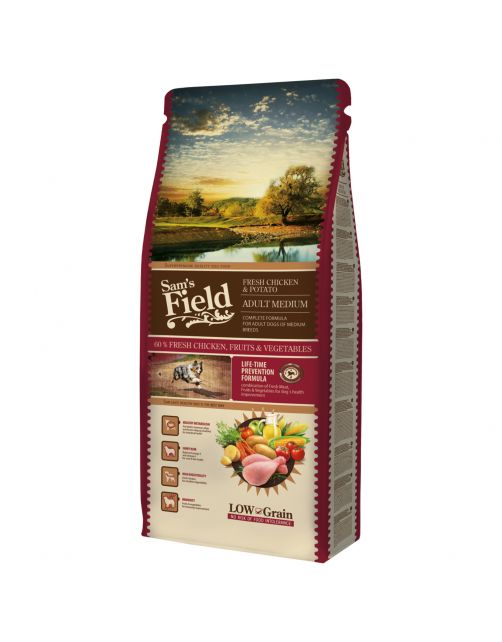 Sam's Field Adult Medium Kip&Aardappel - Hondenvoer