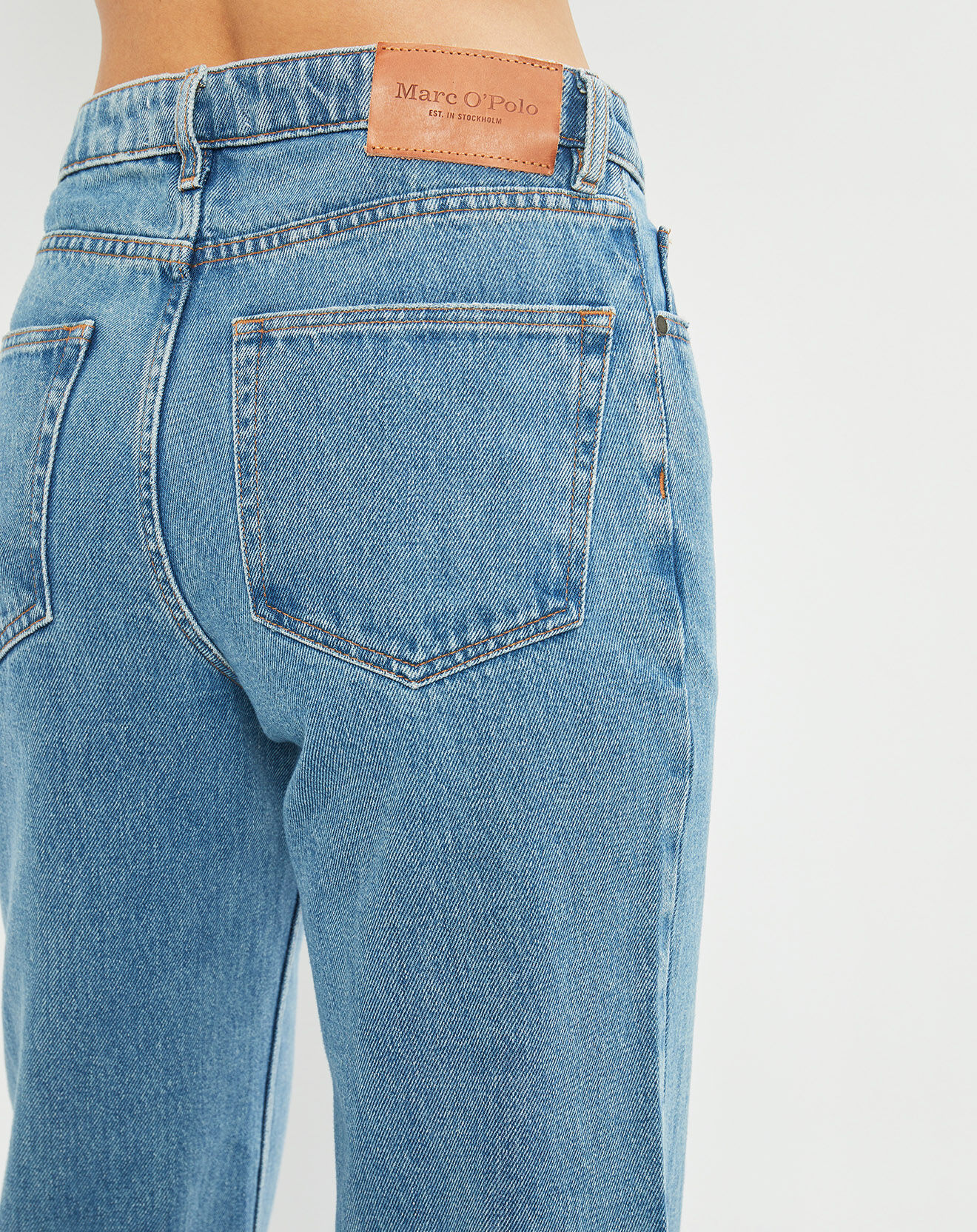 Marc O'Polo Jean droit 100% Coton Bio Heddal Baggy Style bleu