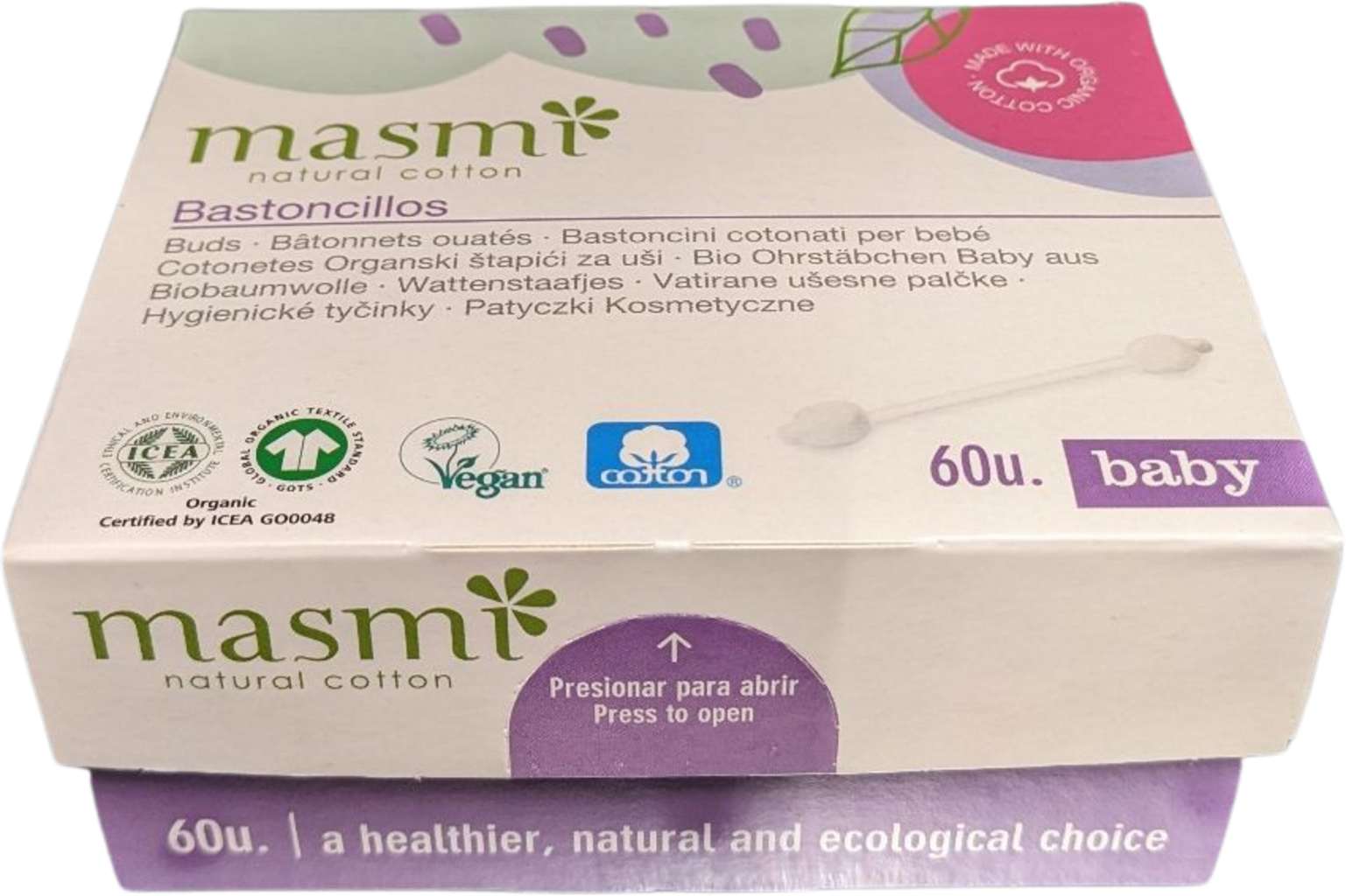 masmi  Bio Ohrstäbchen Baby, 60 Stk