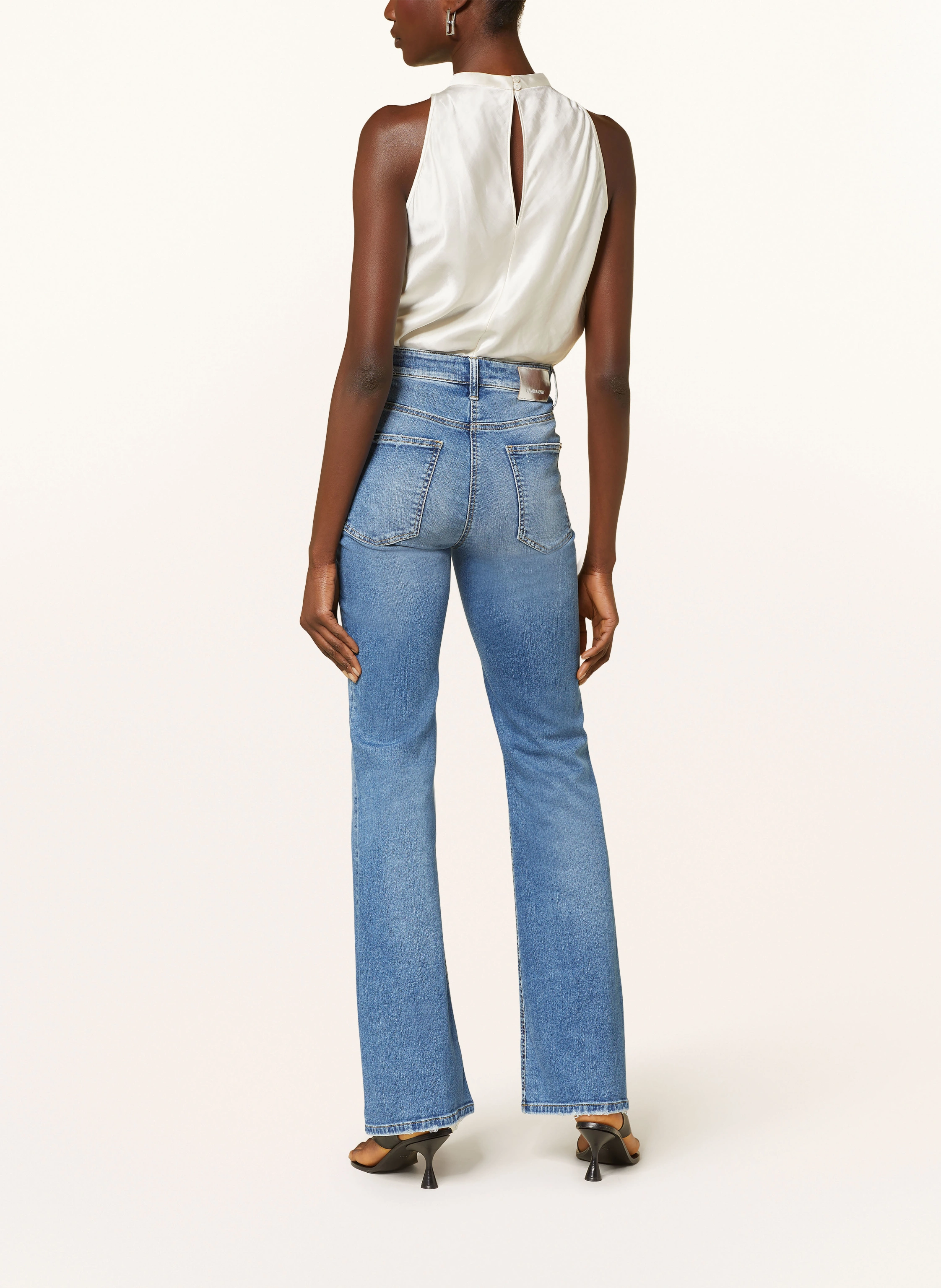 CAMBIO Flared Jeans FABIENNE mit Schmucksteinen