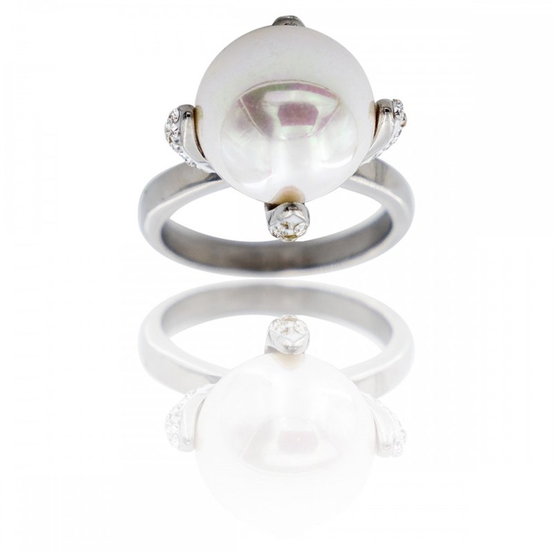 Bague Femme avec Perle et Strass DAPHNEE